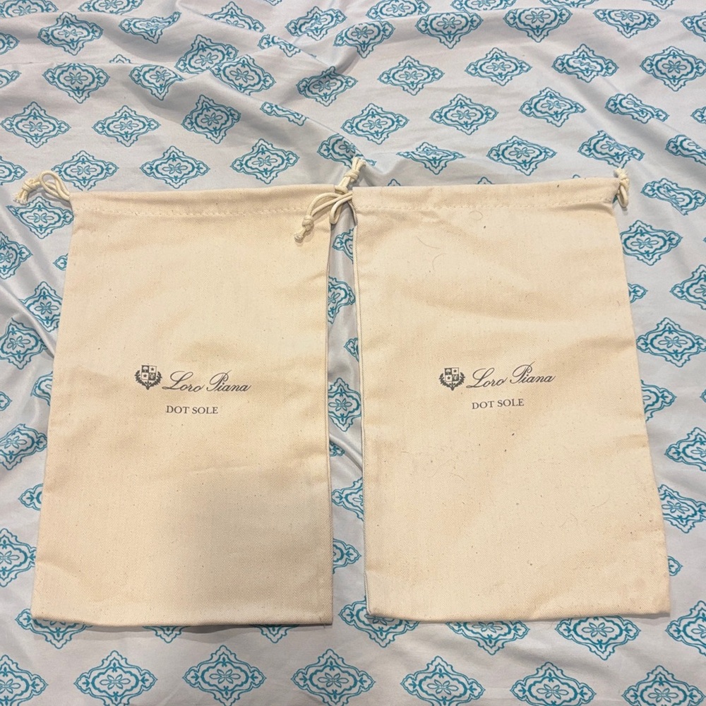 Loro Piana Beige Drawstring Bags